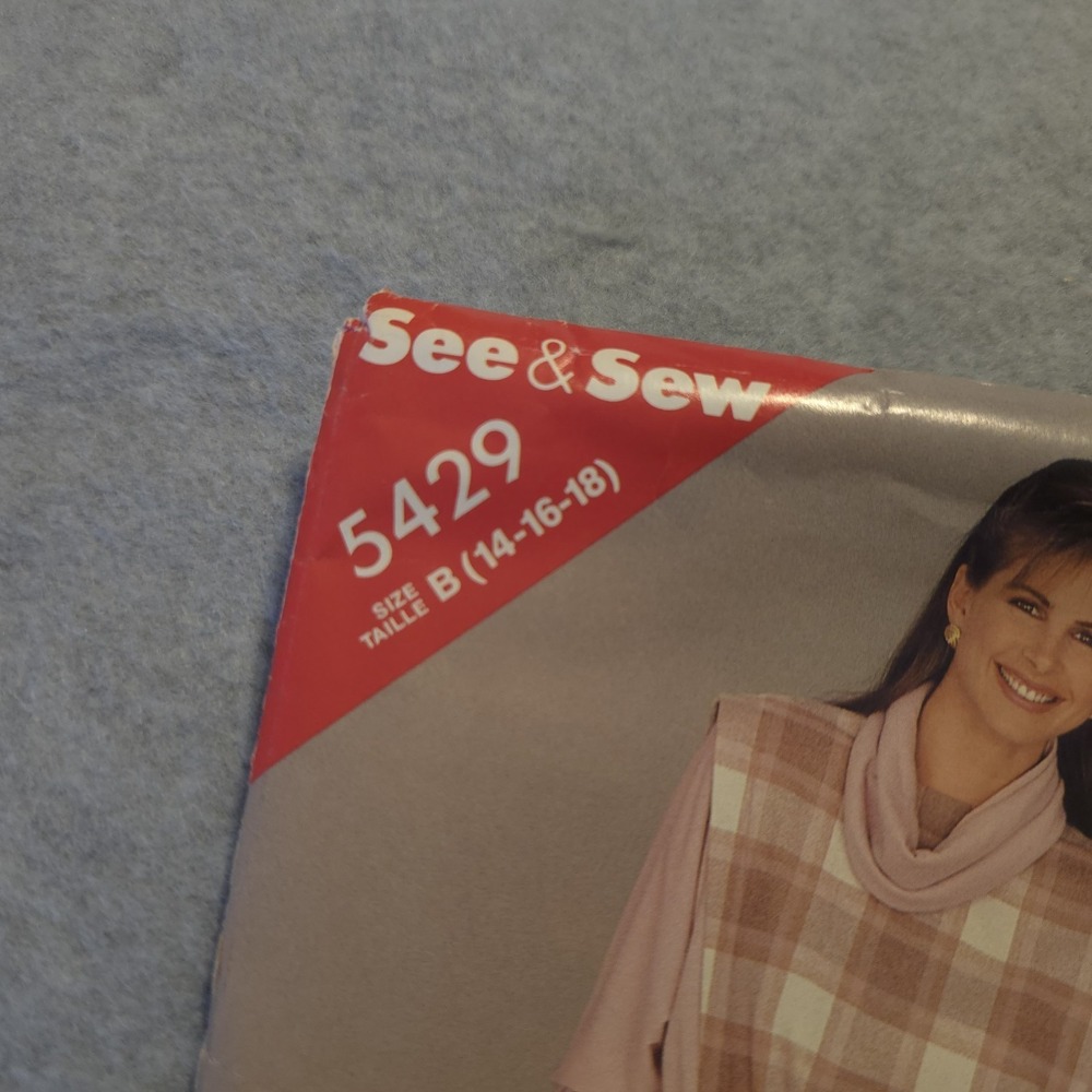 See & Sew 5429 Jumper Dress Sewing Pattern Sz 14-18 UNCUT Vintage 1980s - Picture 2 of 6